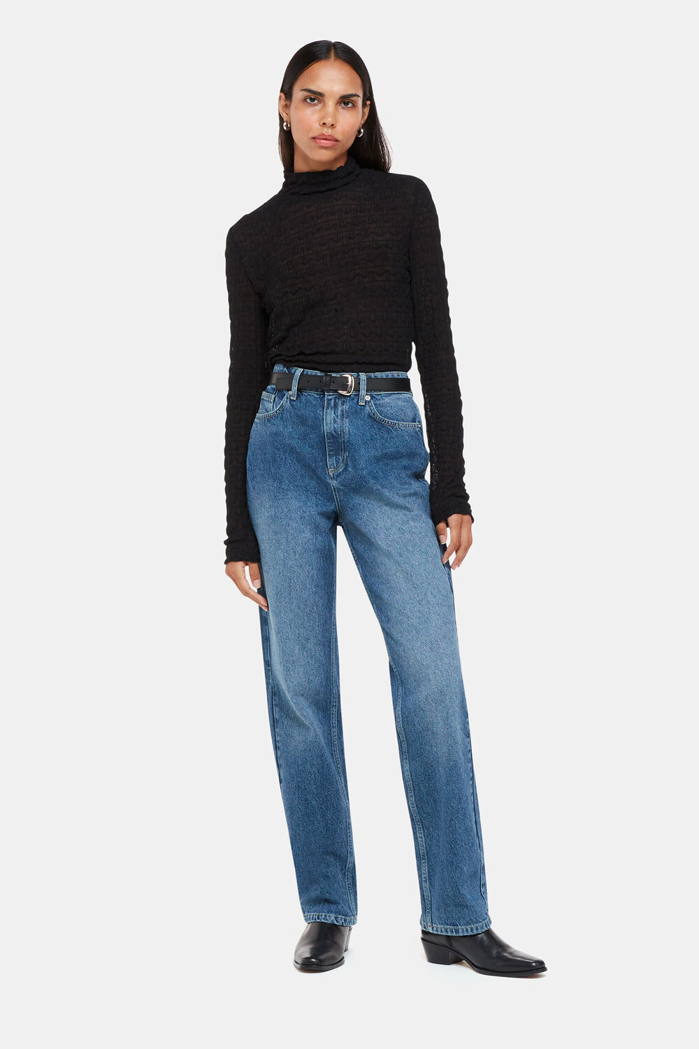 Denim Straight Leg Full Length Jean